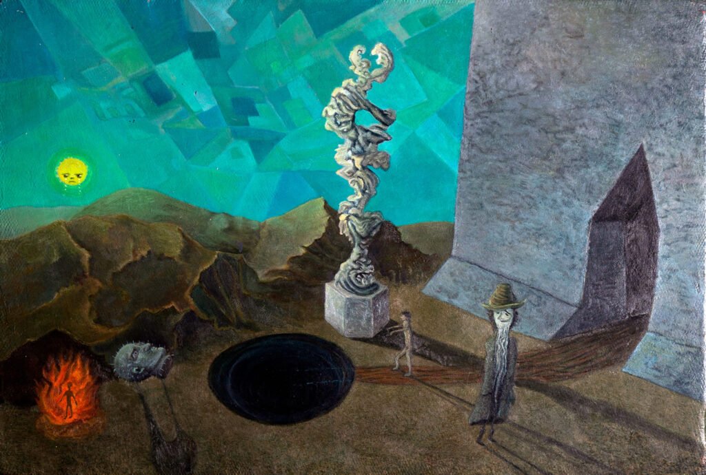 "Arco Maya" con técnica óleo sobre lienzo, 2014.