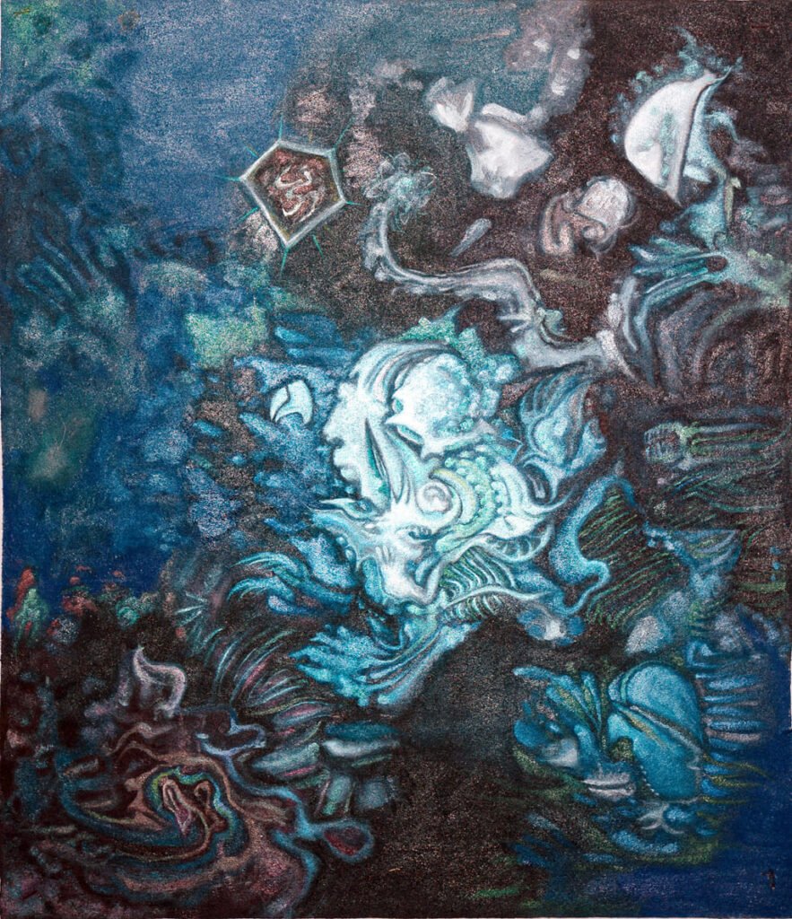 "Bajo Fondo Nebulae" con técnica óleo sobre lienzo, 2010.