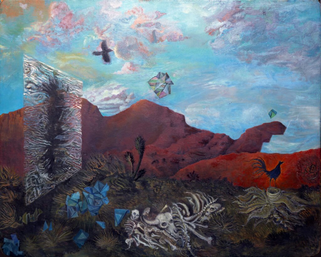 "Pobre País, Pobre Gente" con técnica óleo sobre lienzo, 2014.